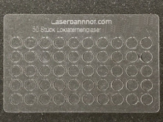 Loklaternenscheiben 1,6mm Durchmesser aus Acrylglas - 50 Stk