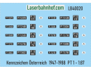 Decals Kennzeichen Österreich - PT 1 - 1:87