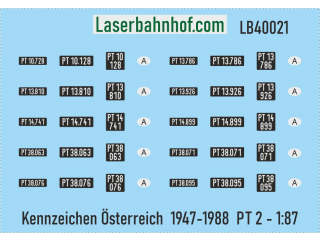 Decals Kennzeichen Österreich - PT 2 - 1:87