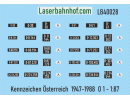 Decals Kennzeichen Österreich - O 1 - 1:87