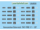 Decals Kennzeichen Österreich - V 1 - 1:87