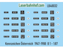 Decals Kennzeichen Österreich - B 1 - 1:87