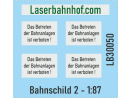 Bahnschild 2 - 1:87