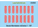 Decals Warnbalken rot/weiss - 1:87