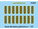 Decals Warnbalken gelb/schwarz - 1:87