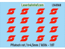 Decals Pflatsch rot / h=4,5mm / 16 Stk - 1:87