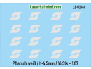 Decals Pflatsch weiß / h=4,5mm / 16 Stk - 1:87