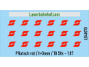 Decals Pflatsch rot / h=3mm / 18 Stk - 1:87