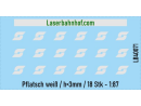 Decals Pflatsch weiß / h=3mm / 18 Stk - 1:87