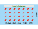 Decals Pflatsch rot / h=1,8mm / 28 Stk - 1:220