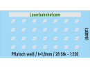 Decals Pflatsch weiß / h=1,8mm / 28 Stk - 1:220