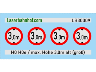 Durchfahrtsh&ouml;he 3,0m gro&szlig; - 7,8mm