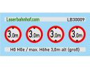 Durchfahrtshöhe 3,0m groß - 7,8mm